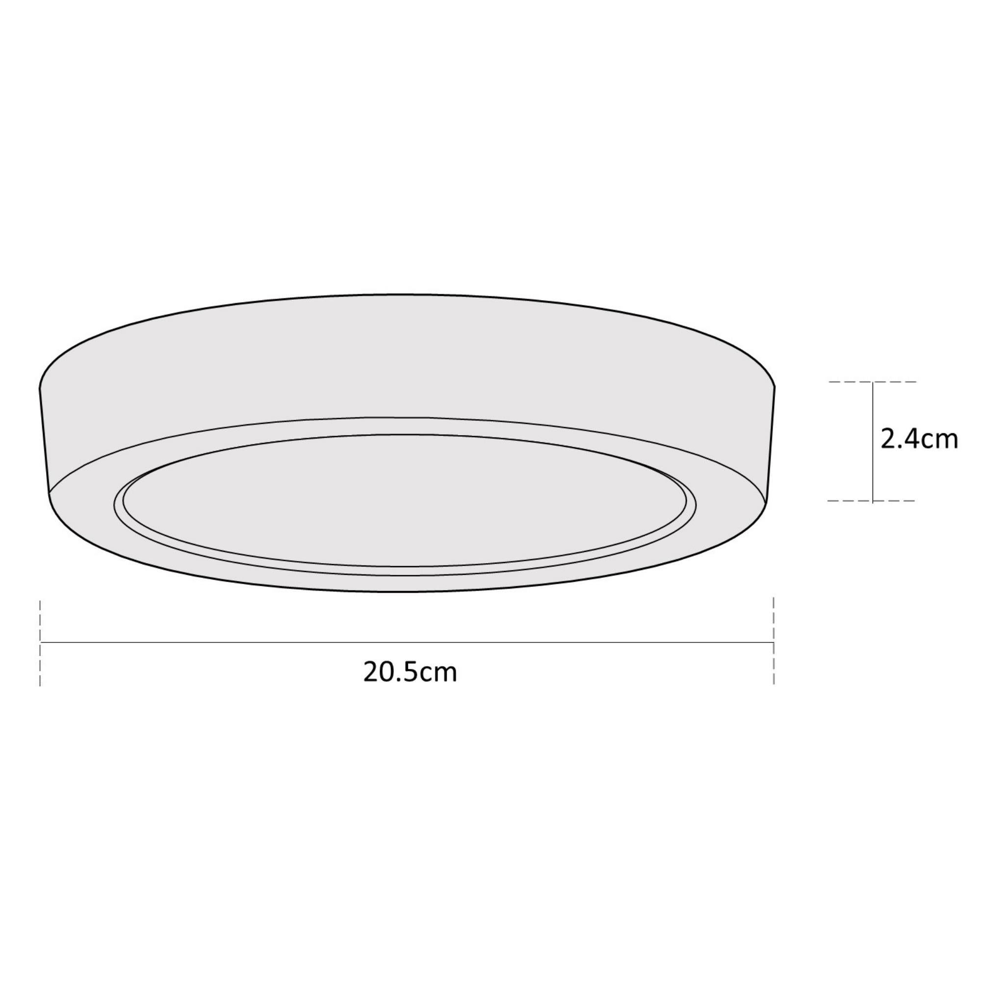 Estevez Luminario De Sobreponer Drum Eco Ø205 Mm Led 18W, Modelo 39114