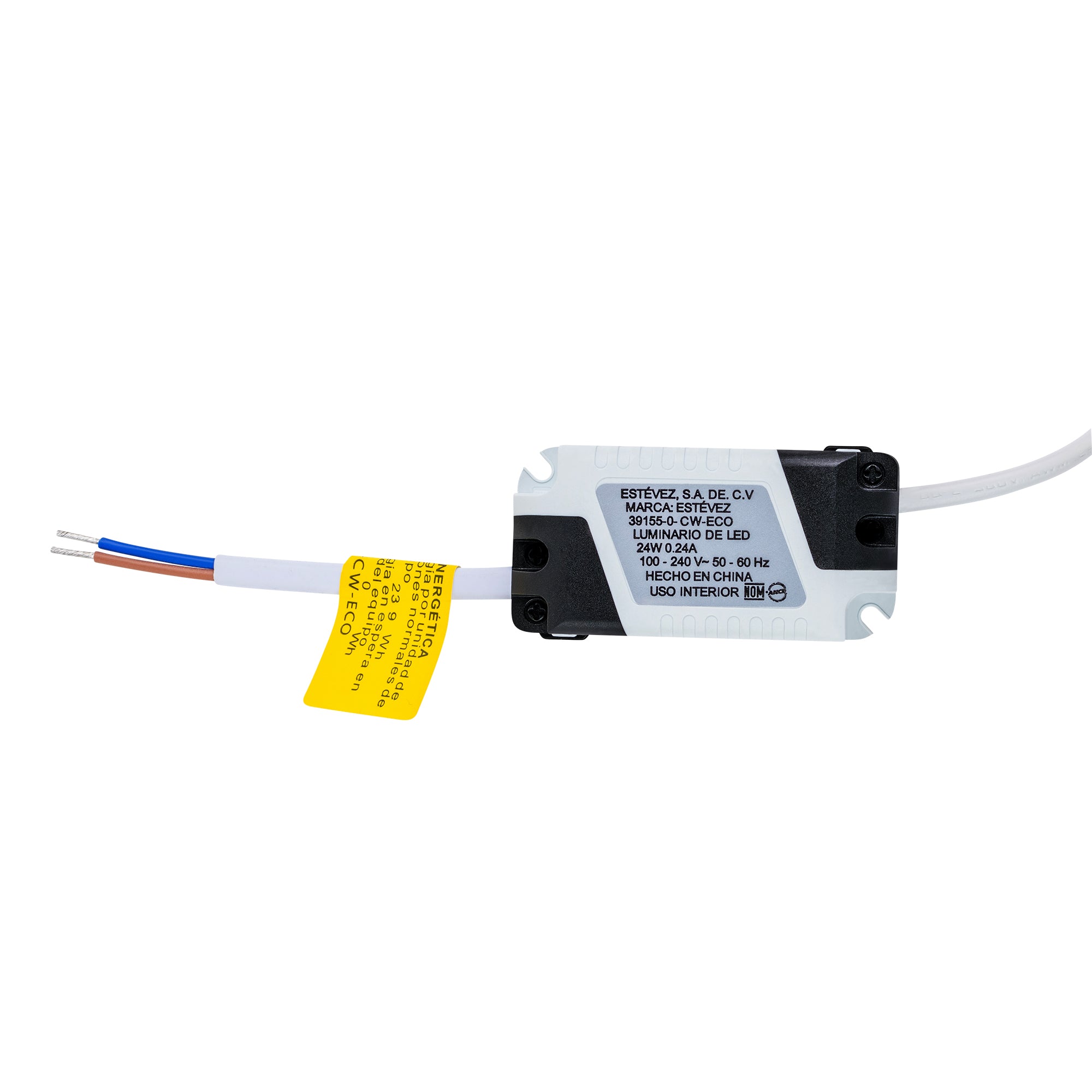 Estevez Luminaria LED Flat Square Eco 24W Empotrable 300×300 mm IP20, Modelo 39155-0-WW-ECO