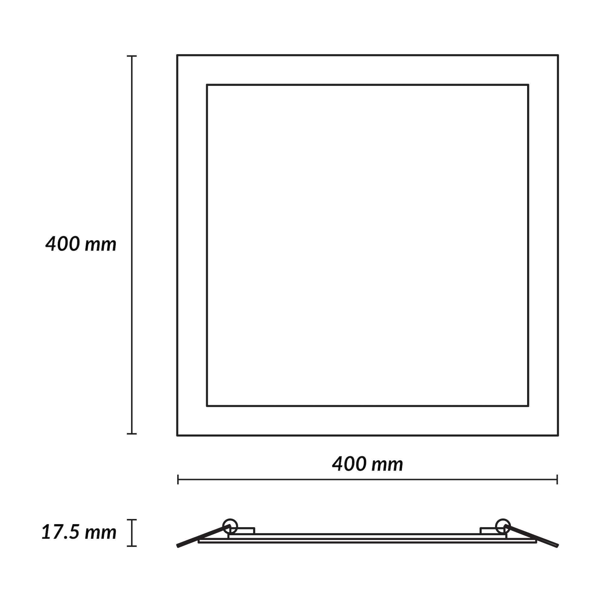 Estevez Luminaria LED Flat Square CCT Empotrable Blanco 12W, 18W, 24W y 36W con Selector de Color, Modelo 39153-0-CCT