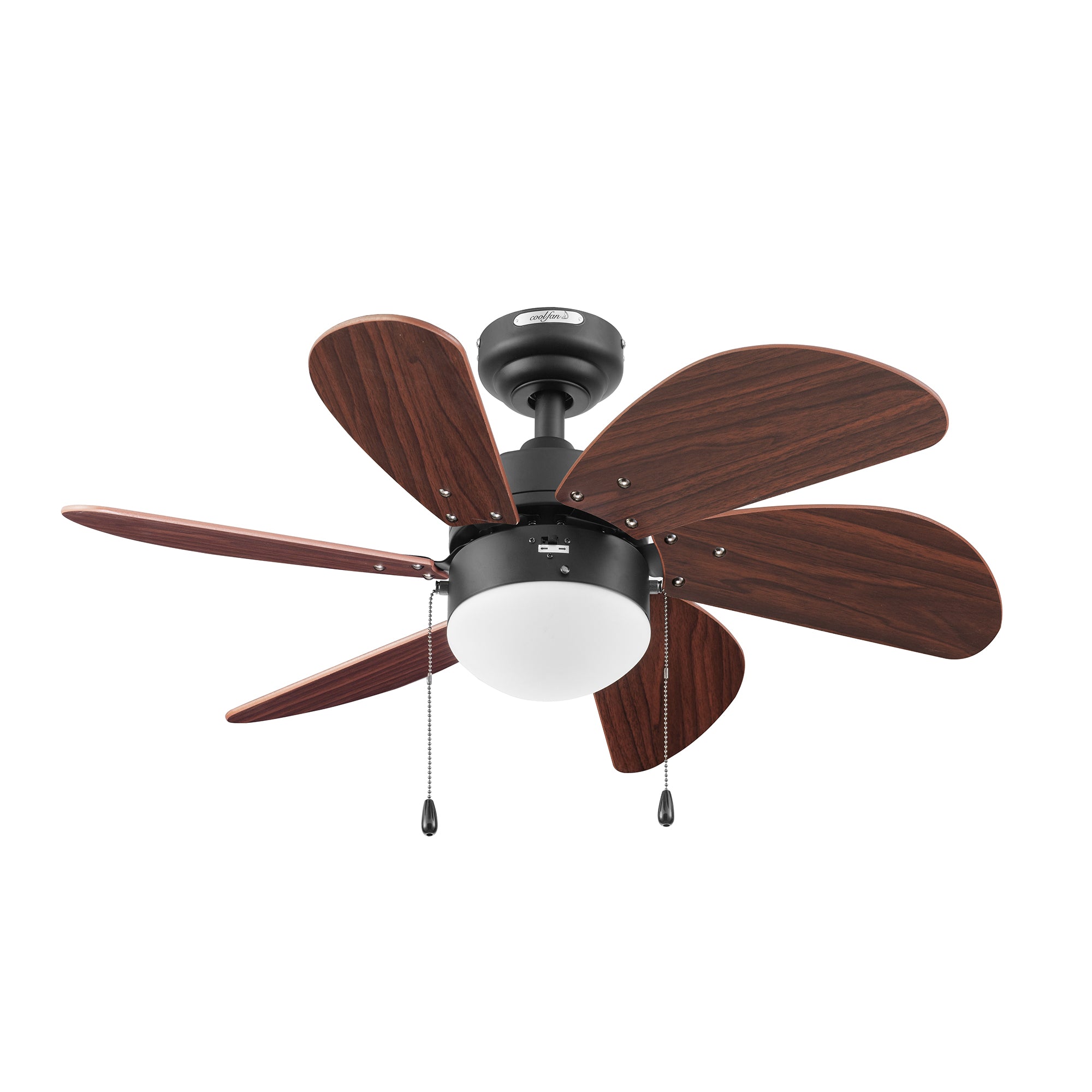 Coolfan Ventilador de Techo con Luz de 30'' con 6 Aspas y Control de Cadena para Exterior, Modelo Tramontana