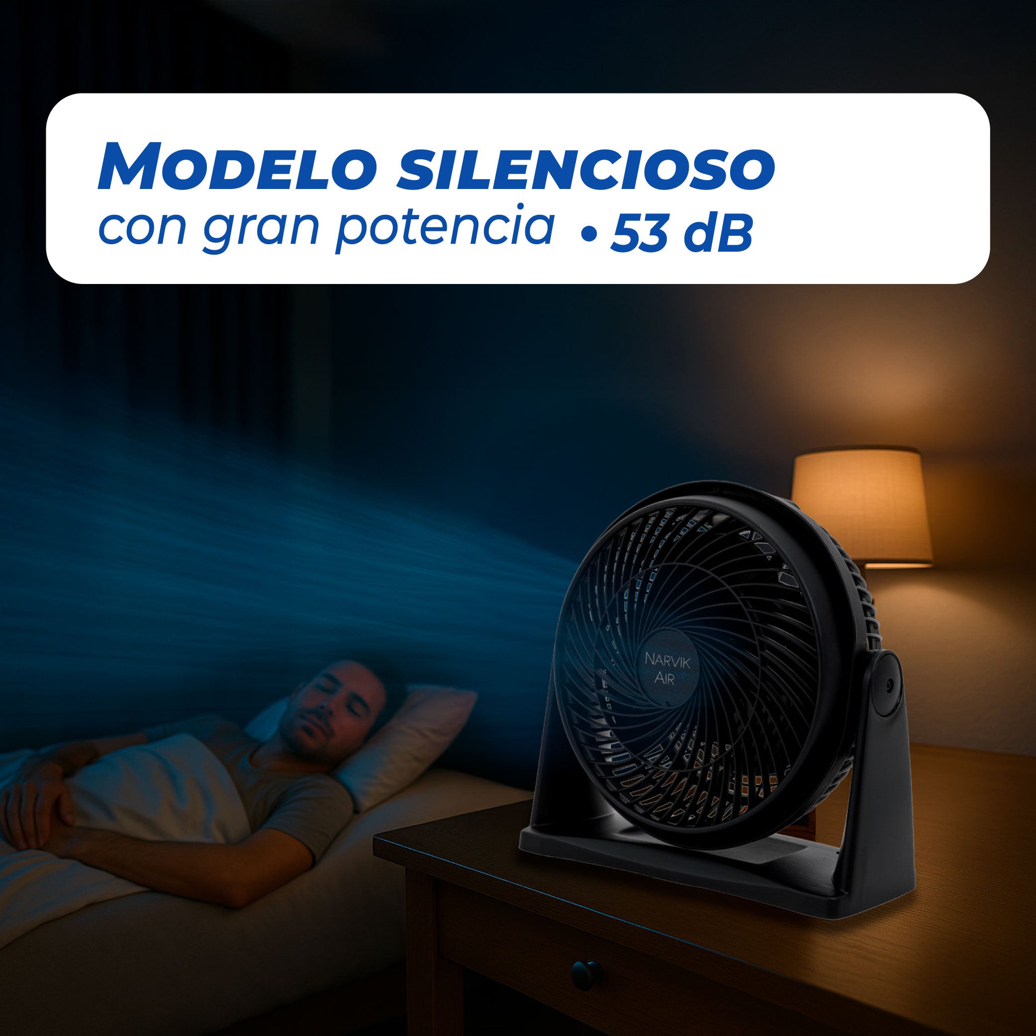 Narvik Ventilador de 9" 2 en 1: Piso y Pared  33W Silencioso con Aspas Plásticas, Modelo NA2009