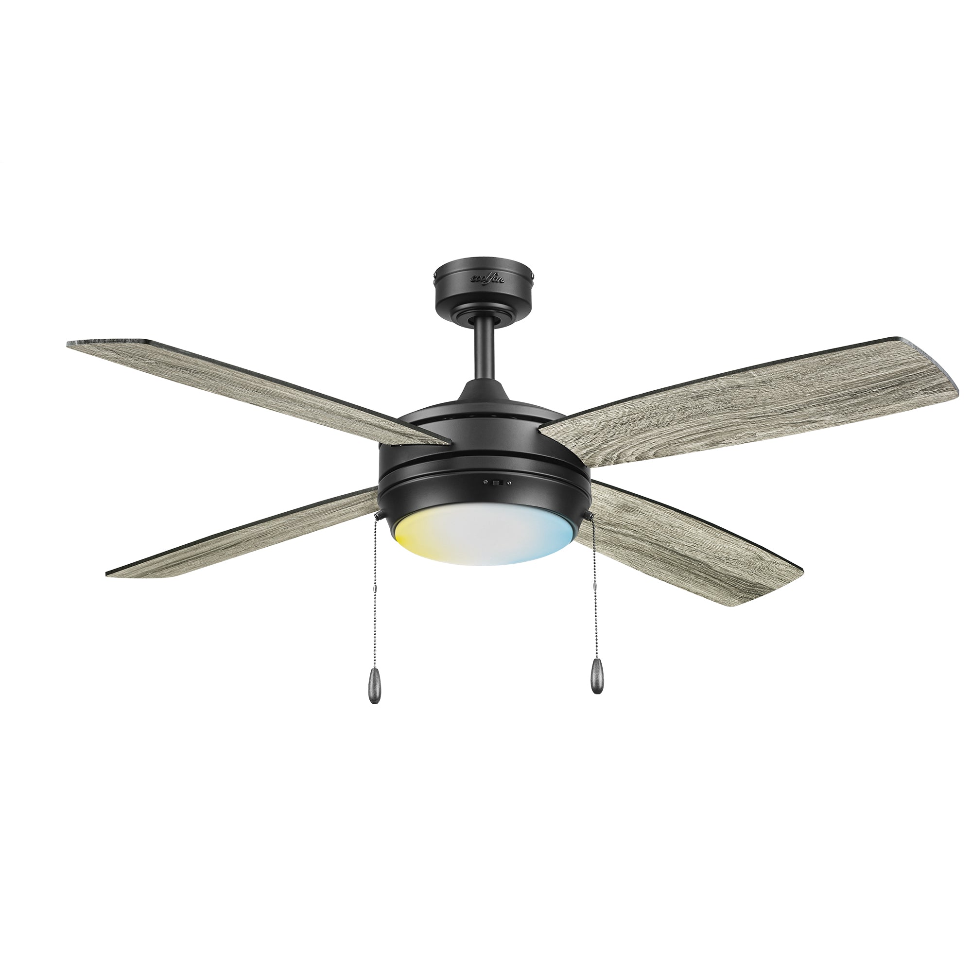 Coolfan Ventilador de Techo de 52" con Luz LED y 4 Aspas Reversibles de Madera con Control Remoto, Modelo Ciclon  CCT