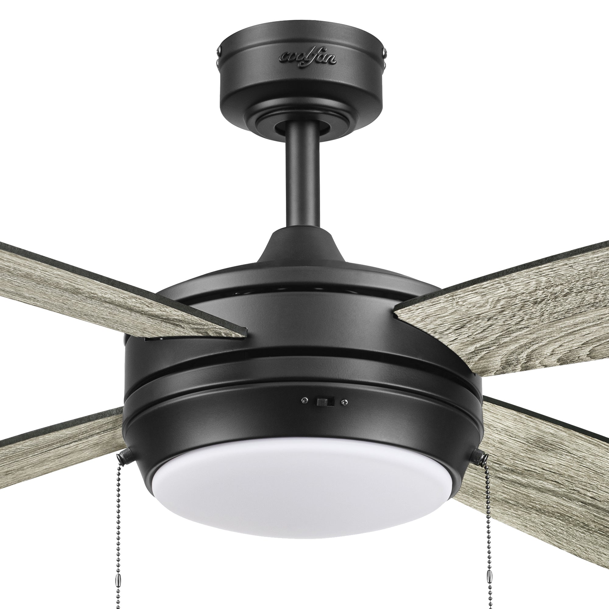 Coolfan Ventilador de Techo de 52" con Luz LED y 4 Aspas Reversibles de Madera con Control Remoto, Modelo Ciclon  CCT