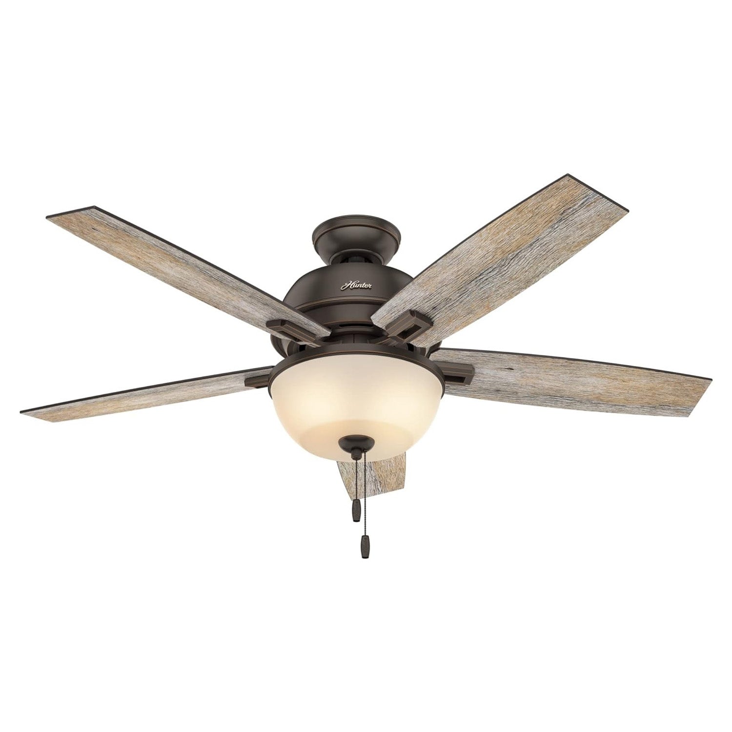 Hunter Ventilador de Techo con Luz de 52" con 5 Aspas Reversibles con Control de Cadena, Modelo Donegan 53333