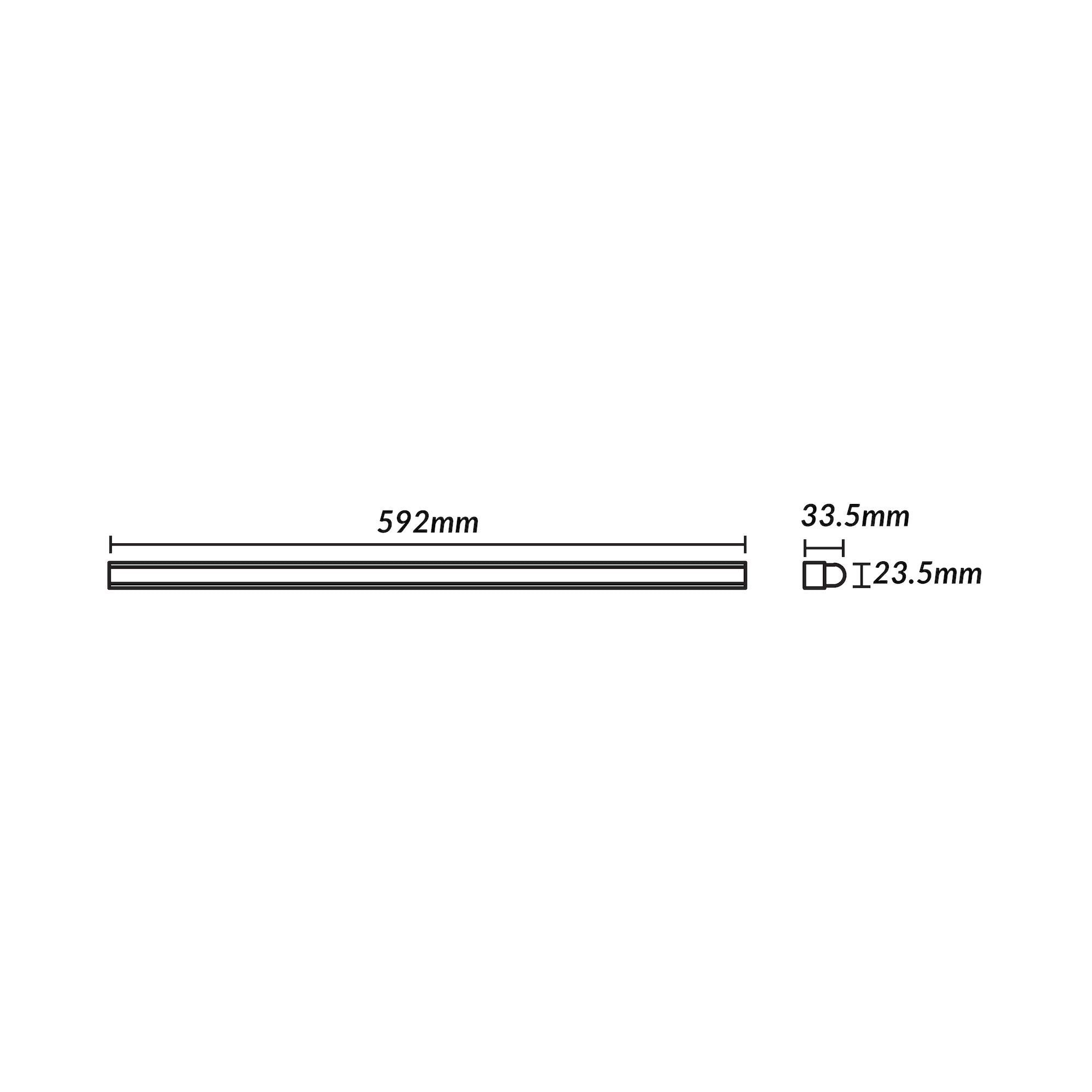 Estevez Luminario LED Lineal Slim Eco 10W Blanco 592mm, Temperatura 4000K o 6500K Modelo 5610-0-CW-ECO