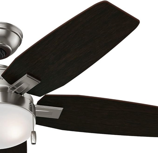 Hunter Ventilador de Techo con Luz de 46" con 5 Aspas Reversibles con Control de Cadena, Modelo Antero 59212