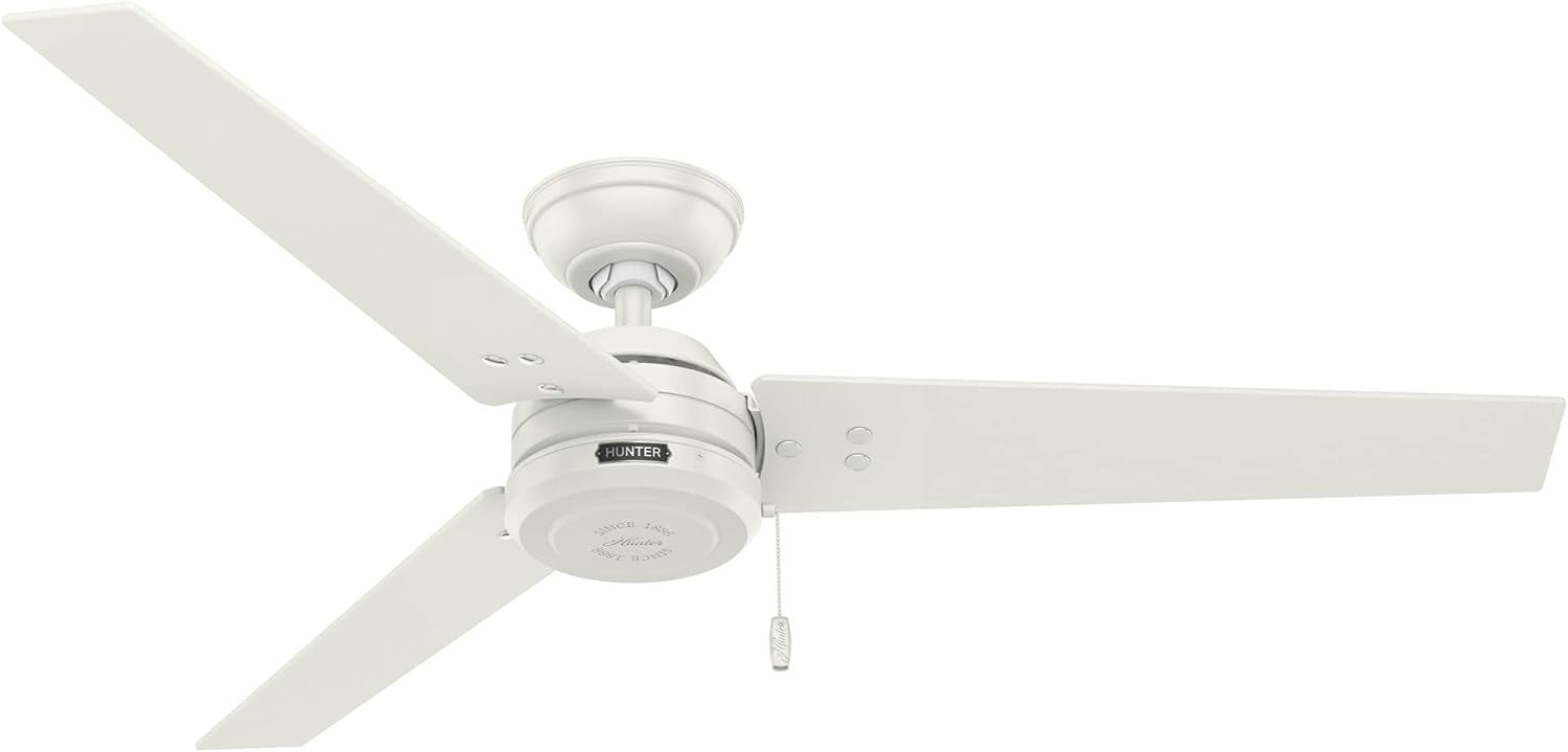 Hunter Ventilador de Techo de 52" con 3 Aspas Reversibles con Control de Cadena Apto para Exterior, Modelo Cassius 59263