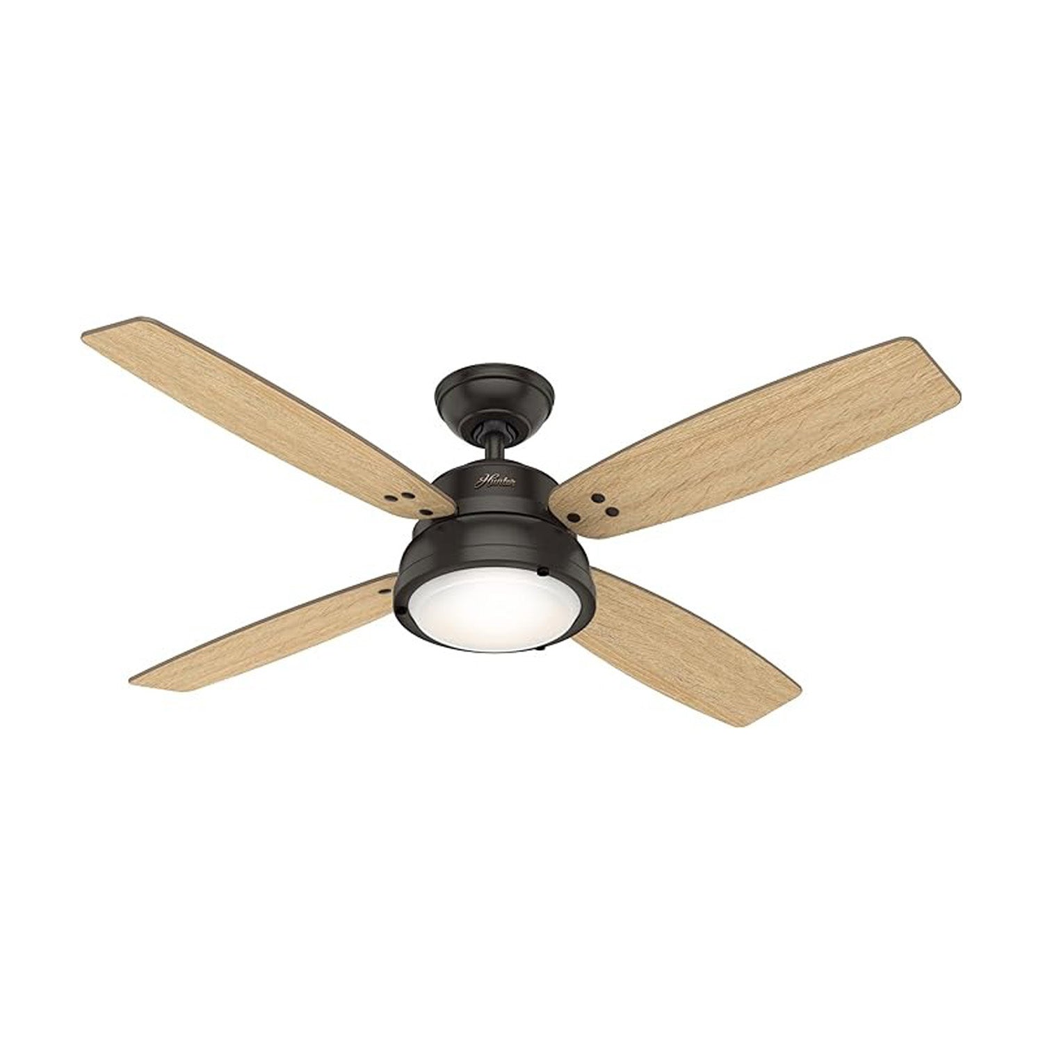 Hunter Ventilador de Techo con Luz de 52" con 4 Aspas con Control Remoto, Modelo Wingate 59438