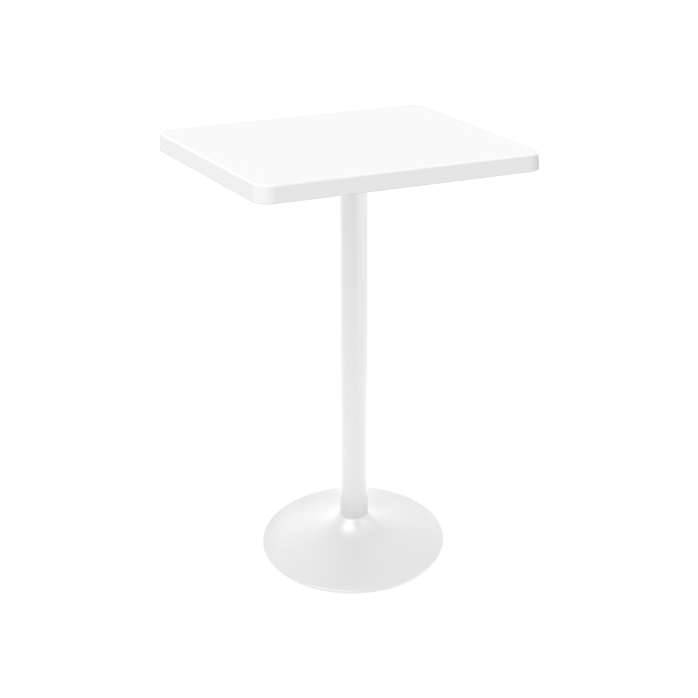 Lagoon Mesa Alta  de 96cm Moderna Polipropileno con Patas de Acero, Apta para Interior y Exterior Techado, Modelo Oulu 7167LT