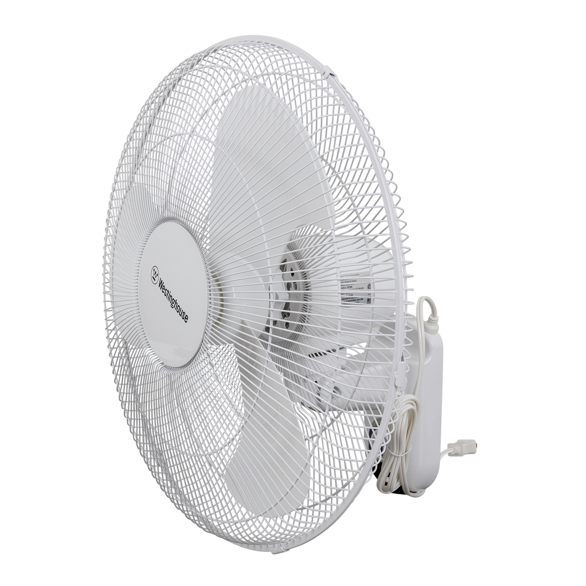 Westinghouse Ventilador de Pared 18” Blanco, Oscilatorio, 3 Velocidades, 60 W, Modelo 72759