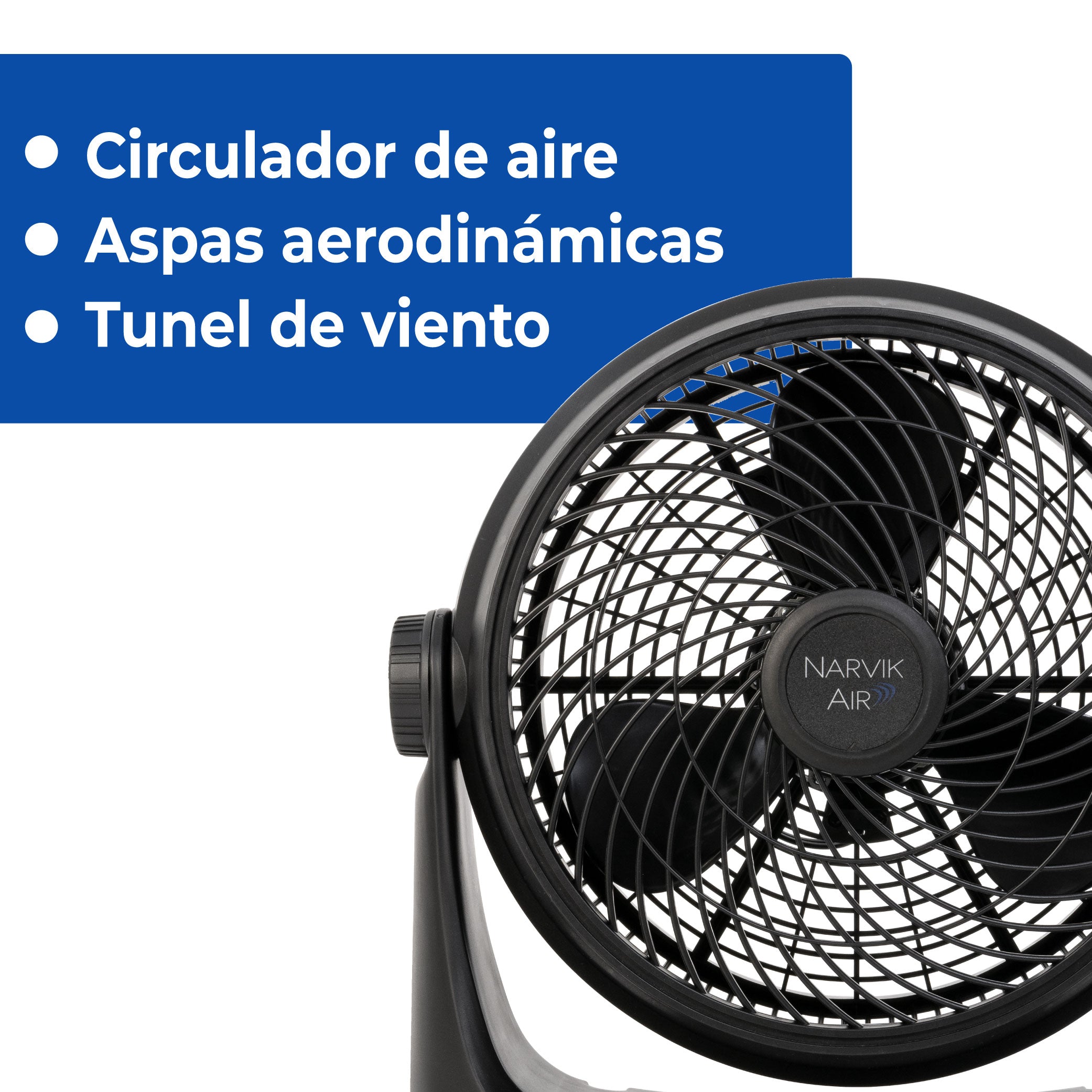 Narvik Ventilador de 12" 2 en 1: Piso y Pared 88W Silencioso con Aspas Plásticas, Modelo NA2012