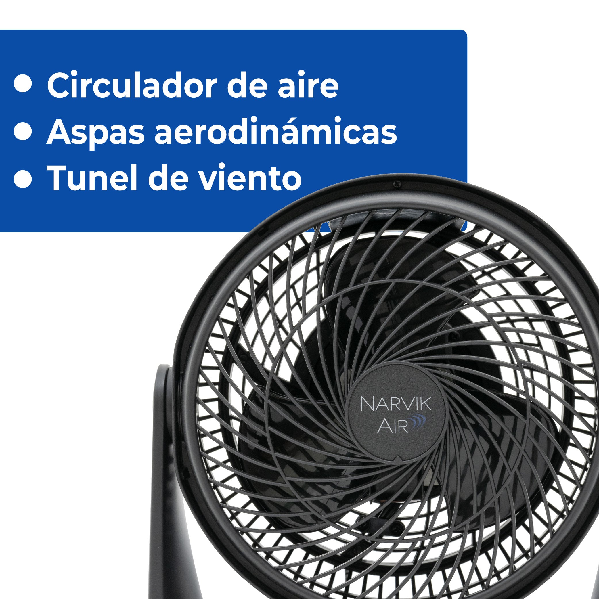 Narvik Ventilador de 9" 2 en 1: Piso y Pared  33W Silencioso con Aspas Plásticas, Modelo NA2009