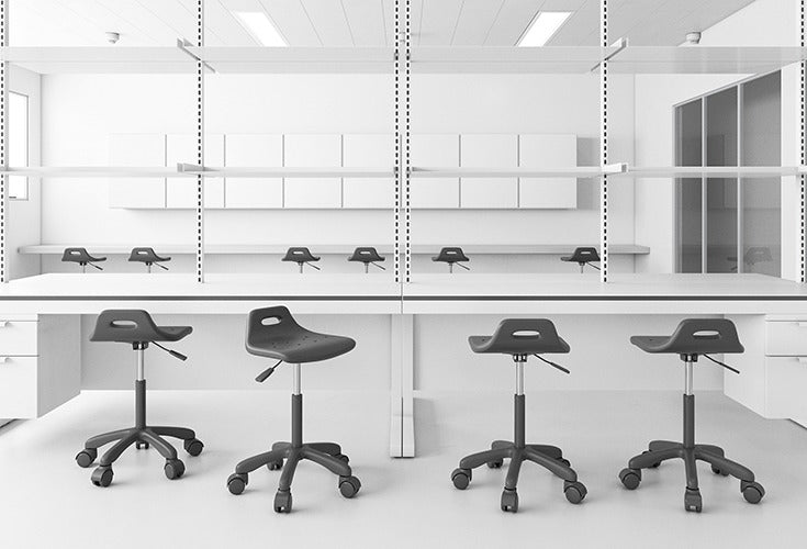 Offiho Banco Industrial Ergonómico con Altura Ajustable Resistente, Modelo OHI-49