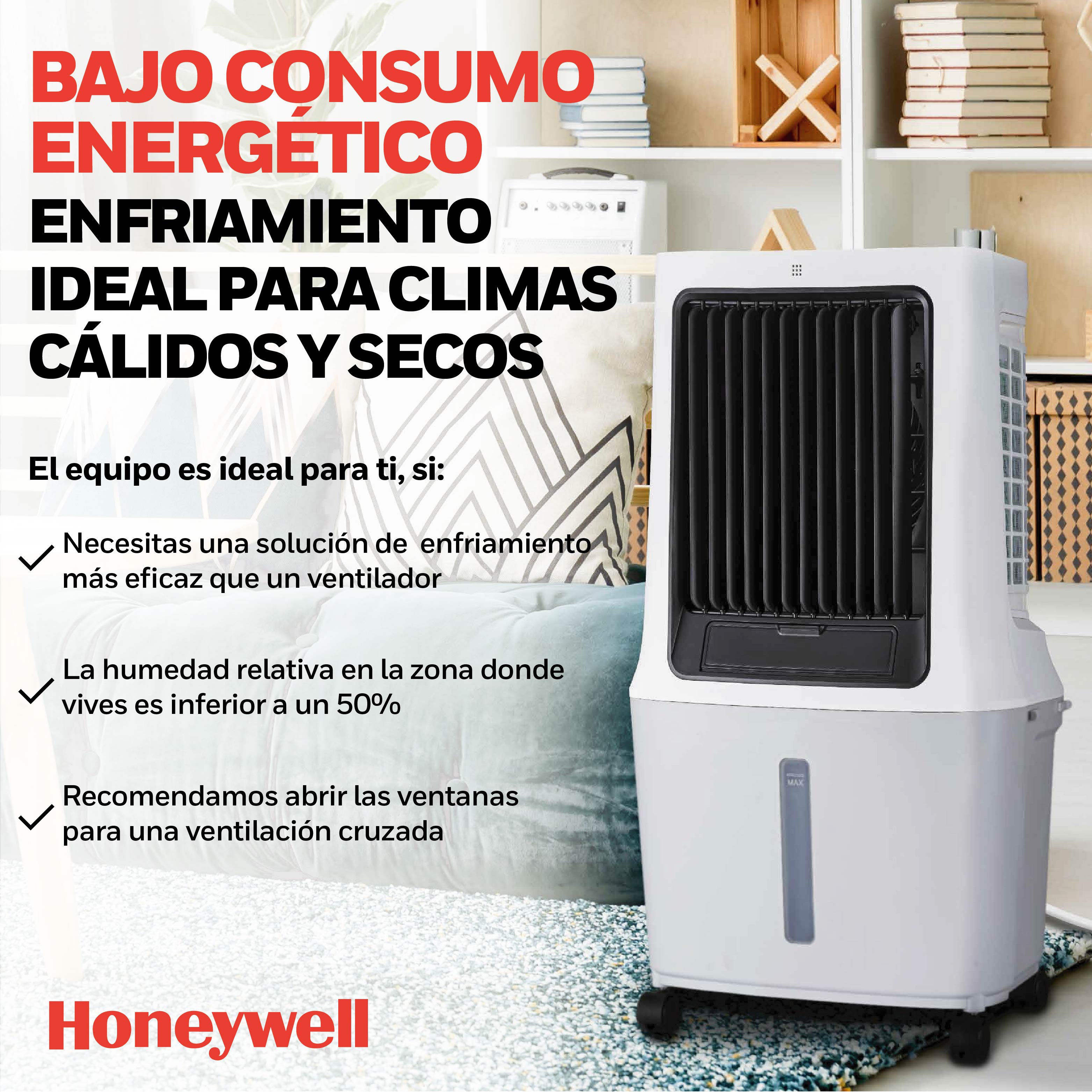 Honeywell Enfriador 42L Aspas Vortex 398CFM 7m, Modelo CL42HE