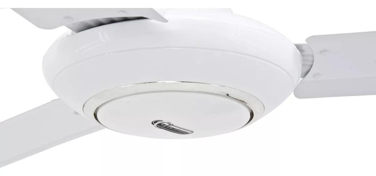 Copacabana I Pack de 3 Ventiladores de Techo 56" con Aspas de Lámina y Control de Pared Apto para Exterior, Modelo Alpha