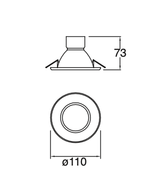 Estevez Lámpara LED 5W, Luz Calida 3200K, Para Empotrar Techo, Modelo 19073-1