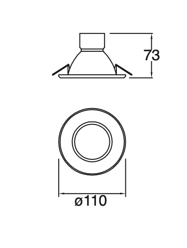 Estevez Pack de 12 Lumianarios LED 5W Luz Calida para Empotrar, Modelo 19073-1