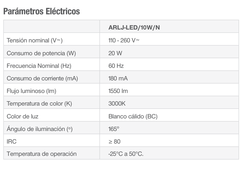 Ipsa Luminaria Decorativa para Muro LED, Modelo ARLJ-LED/20W/N
