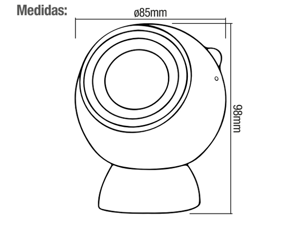 Ipsa Luminario LED Recargable, Modelo LUMI-DEC/B/3W