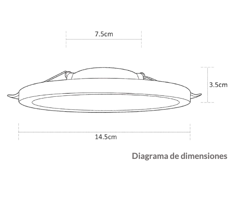 Estevez Luminaria LED Flat Deco CCT Empotrable 12W Ø145mm con Selector de Color, Modelo 39122-0-CCT