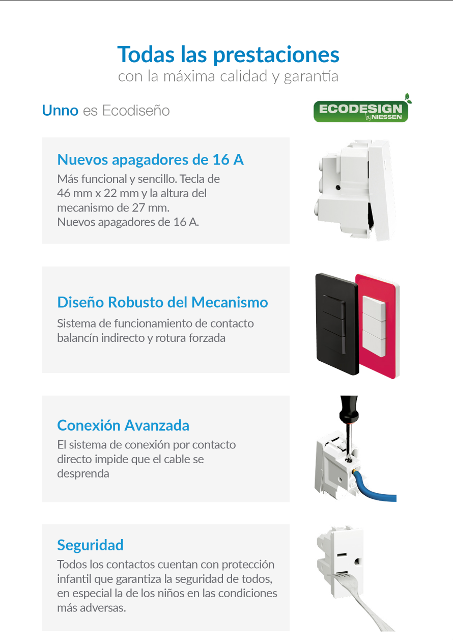 Estevez Apagador Sencillo /Escalera 1 Módulo Niessen Unno, Modelo N1101