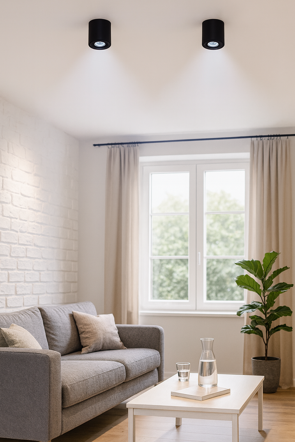 Estevez Luminaria De Sobreponer Era Cilíndrico Ø80  Aluminio Y Crista, Modelo ETC-0248