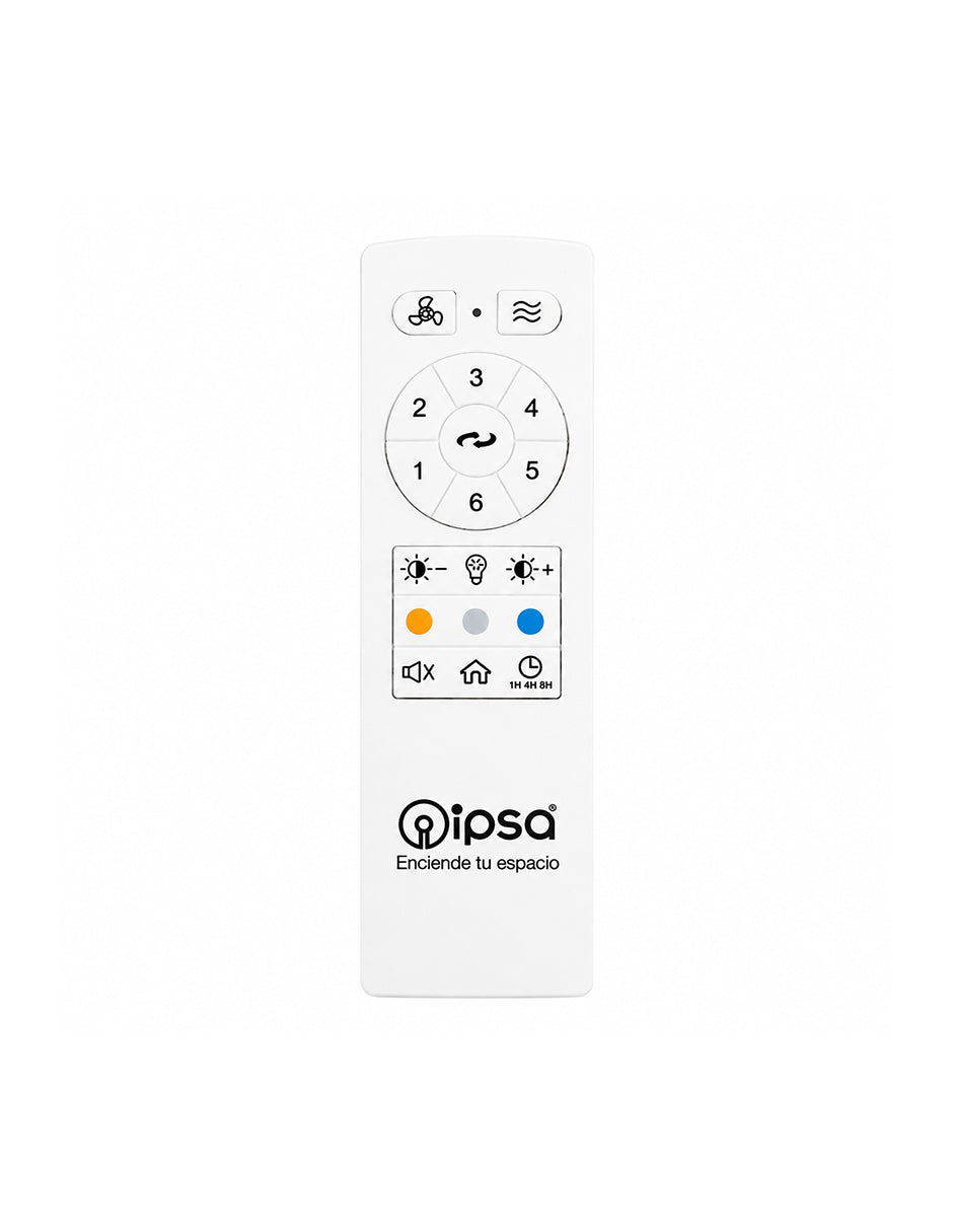 Ipsa Ventilador de Techo Moderno de 20" con Luz y Control Remoto Sin Aspas, Modelo Dubai