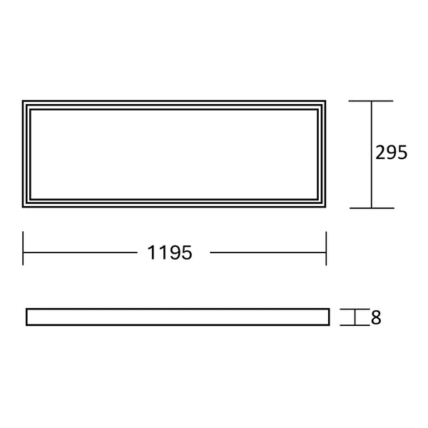 Estevez Panel LED para techo 45W 4000K/6500K Blanco o Níquel IP20, Modelo 19466-0-NW-ECO