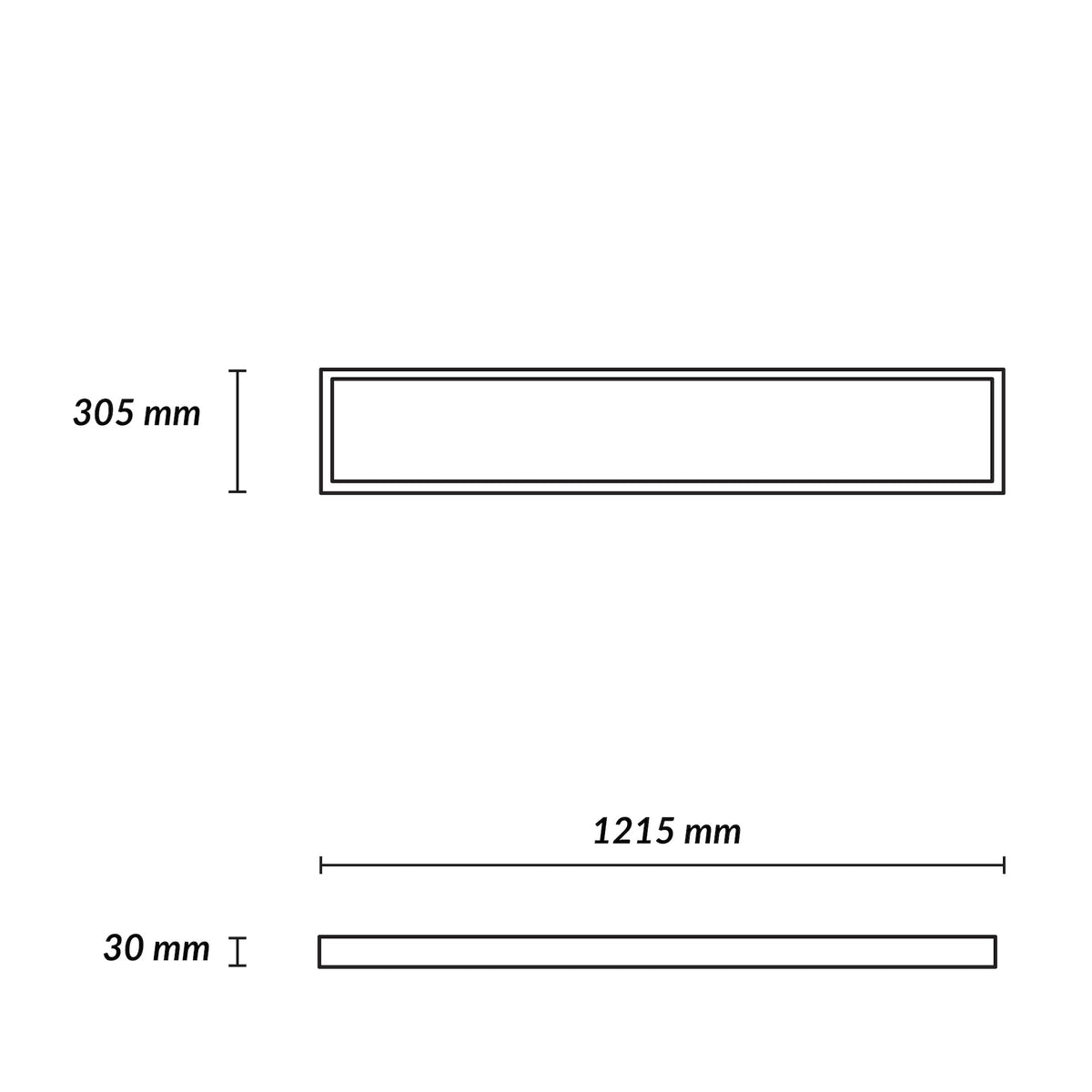 Estevez Panel LED Backlit CCT Empotrable/Sobreponer 36W 1215x305mm con Selector de Color, Modelo 19469-0-CCT Modelo 19469-0-CCT