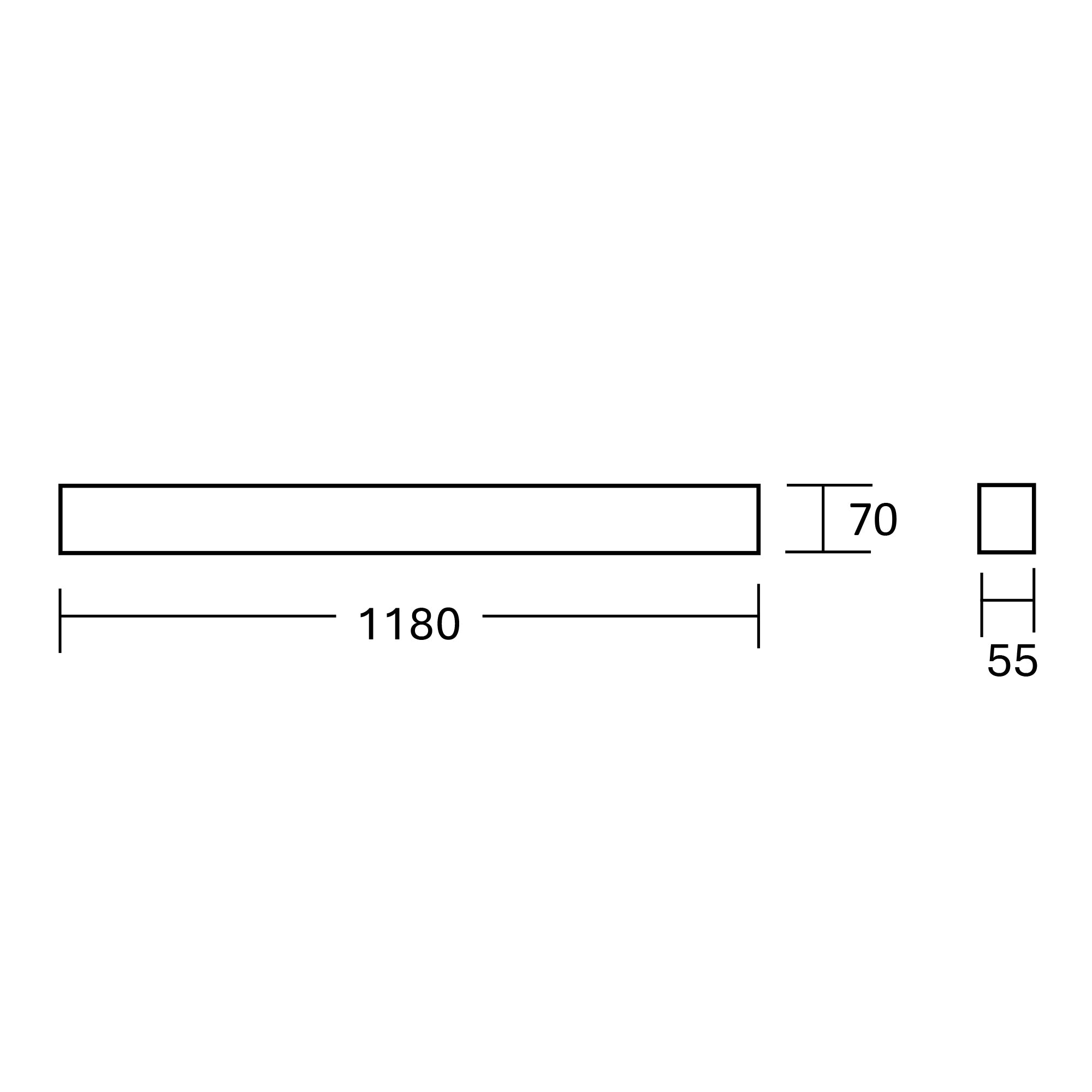 Estevez Luminaria LED Straight CCT Empotrable/Sobreponer 36W 1180x55mm con Selector de Color Modelo 19613-0-CCT