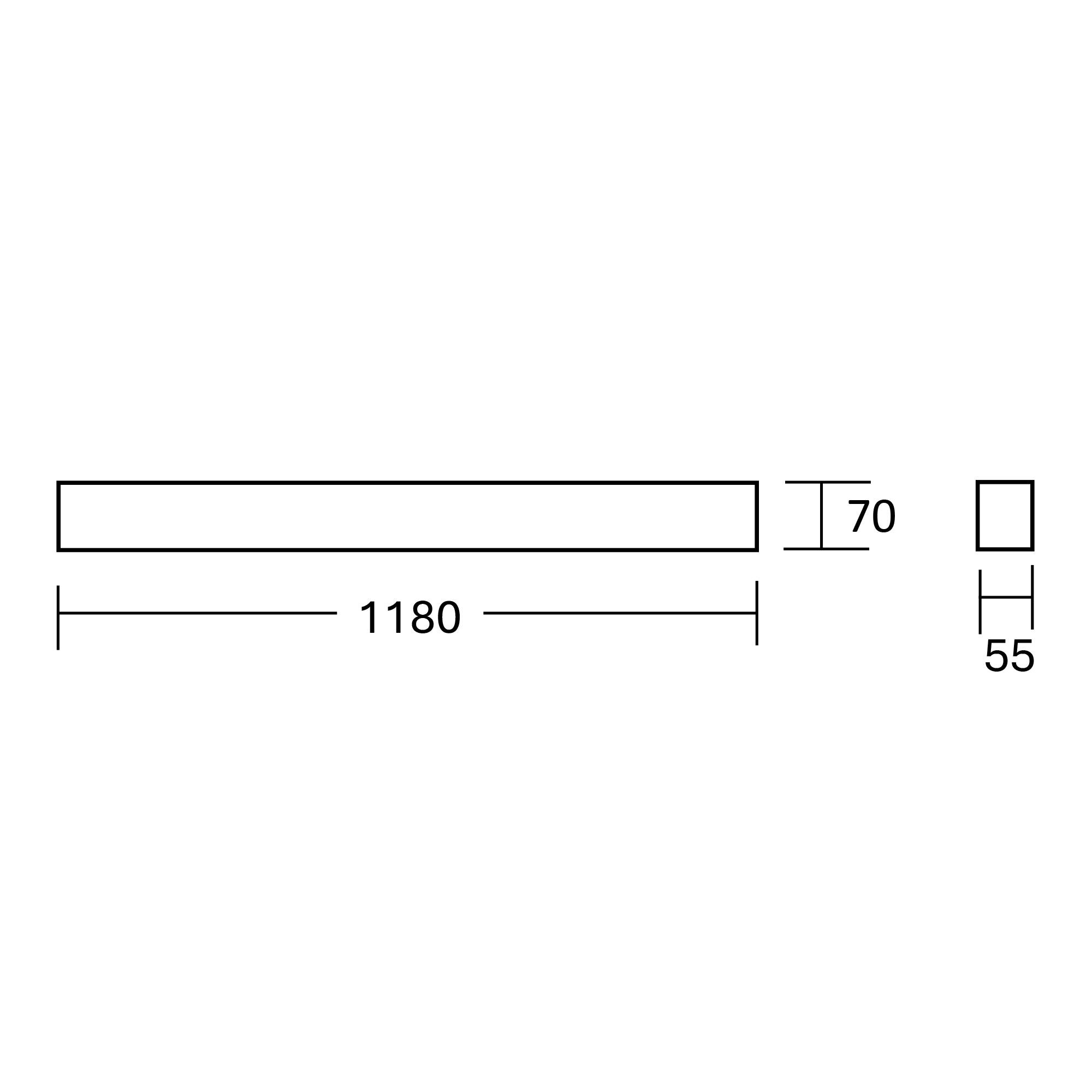 Estevez Luminaria LED Straight ECO 36W 1180x55mm Blanco/Negro 4200K Modelo 19613-0-NW-ECO