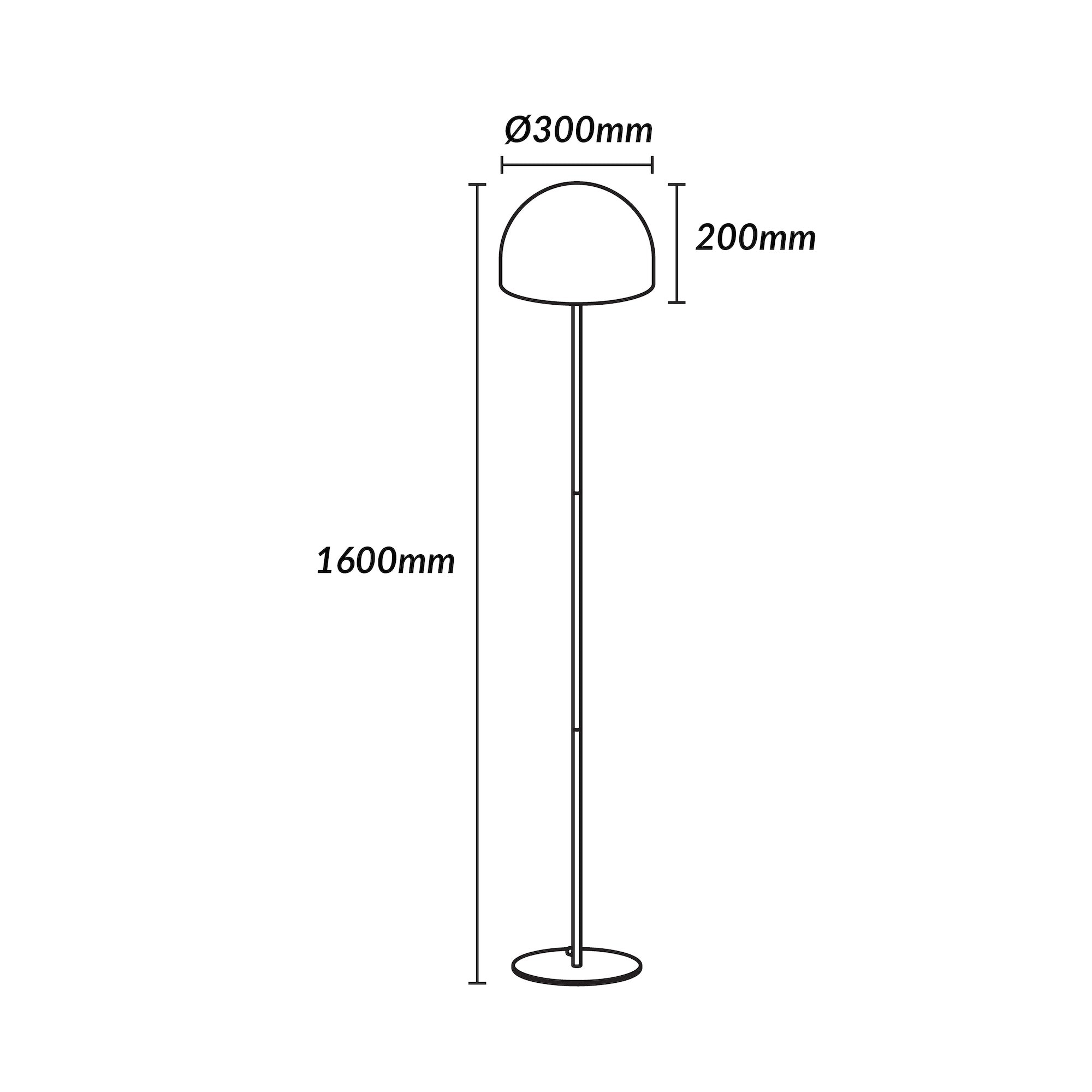 Estevez Luminario De Pie Fres Decorativo E26 Acero Ø300 Mm, Modelo EDE-0249-BEI