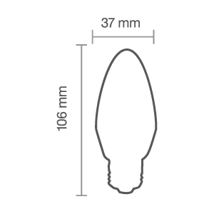 Ipsa Foco LED 4W Base E26  Luz Cálida 3000K / Luz Fría 6500K Tipo Vela, Modelo LED-VE26