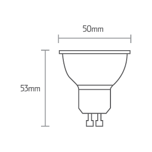 Ipsa Lámpara Led de 8W Entrada GU10, Modelo LED8W-GU10/BC