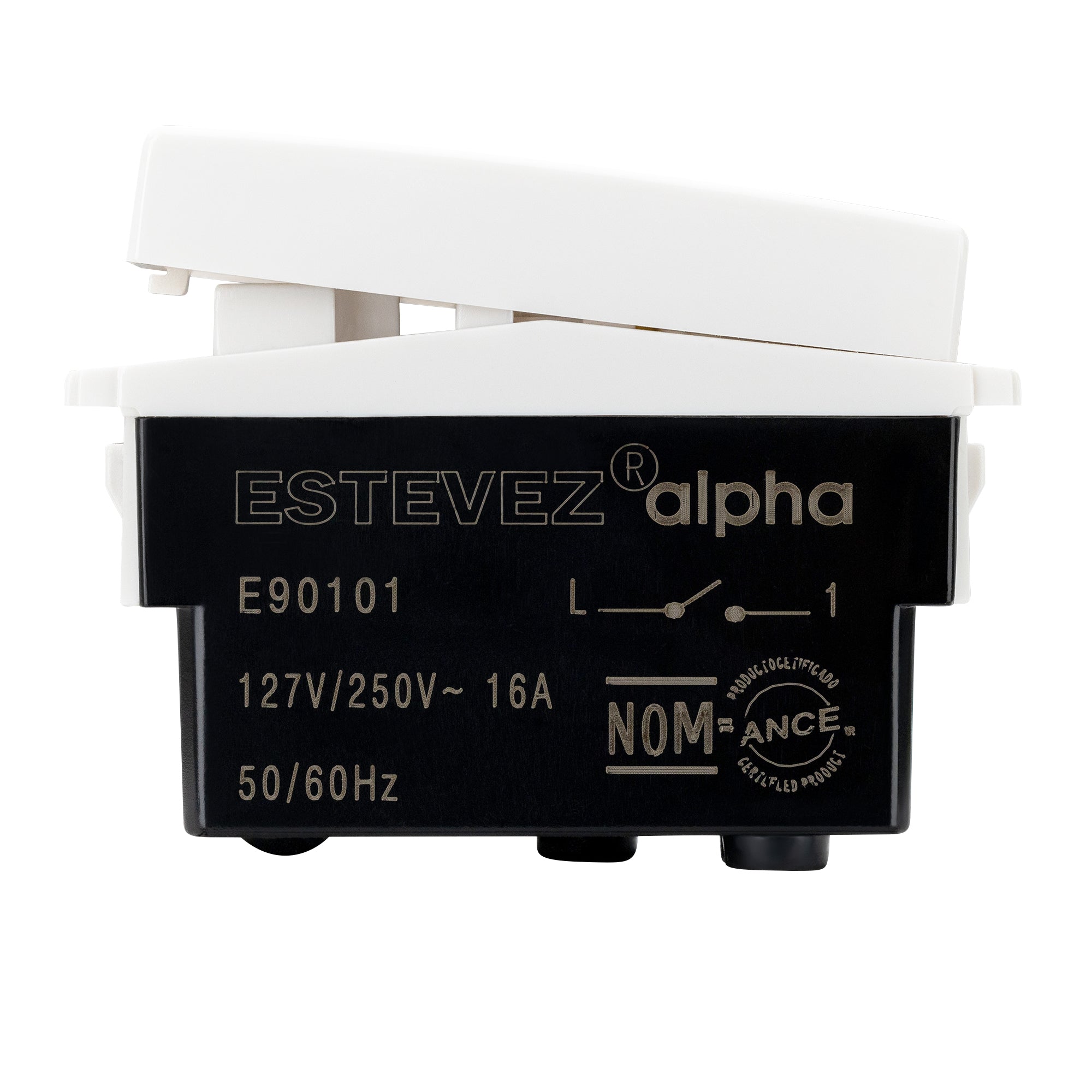 Estevez Apagador Sensillo con Piloto Alpha, Modelo E90101