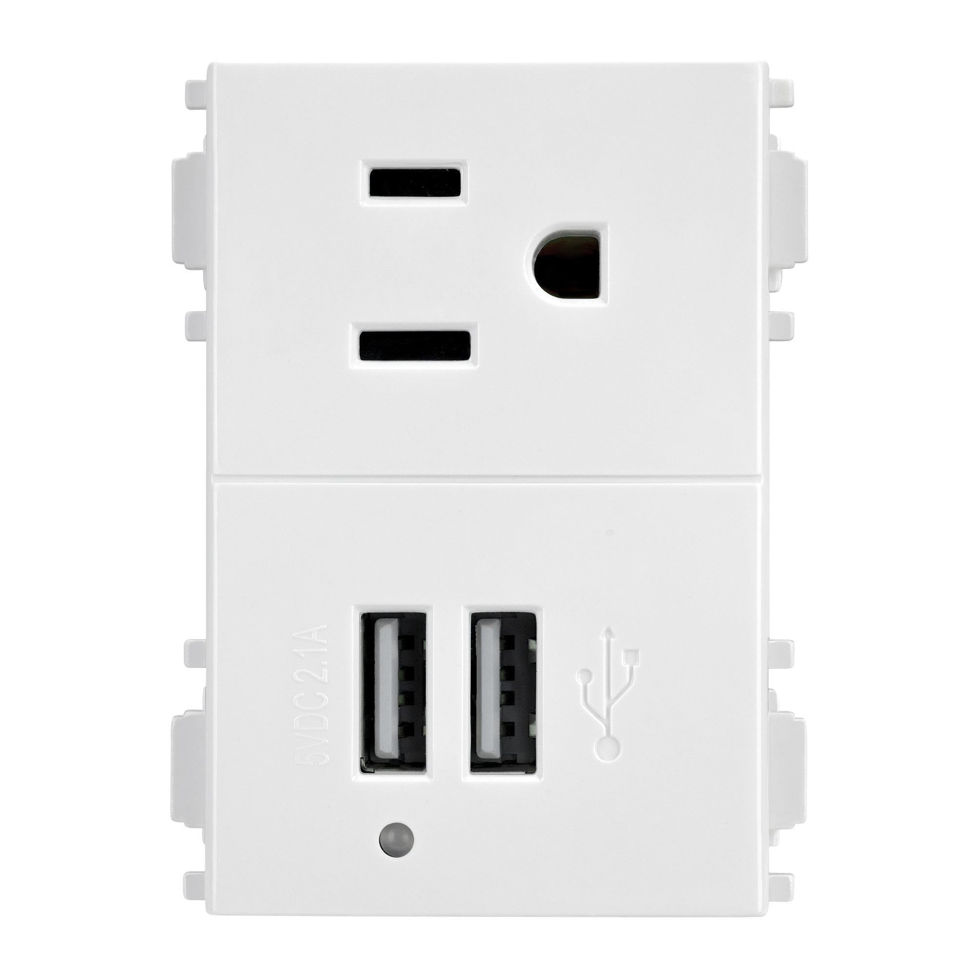 Estevez Contacto 2P + T con 2 cargadores USB 3 Módulos Alpha, Modelo E90317