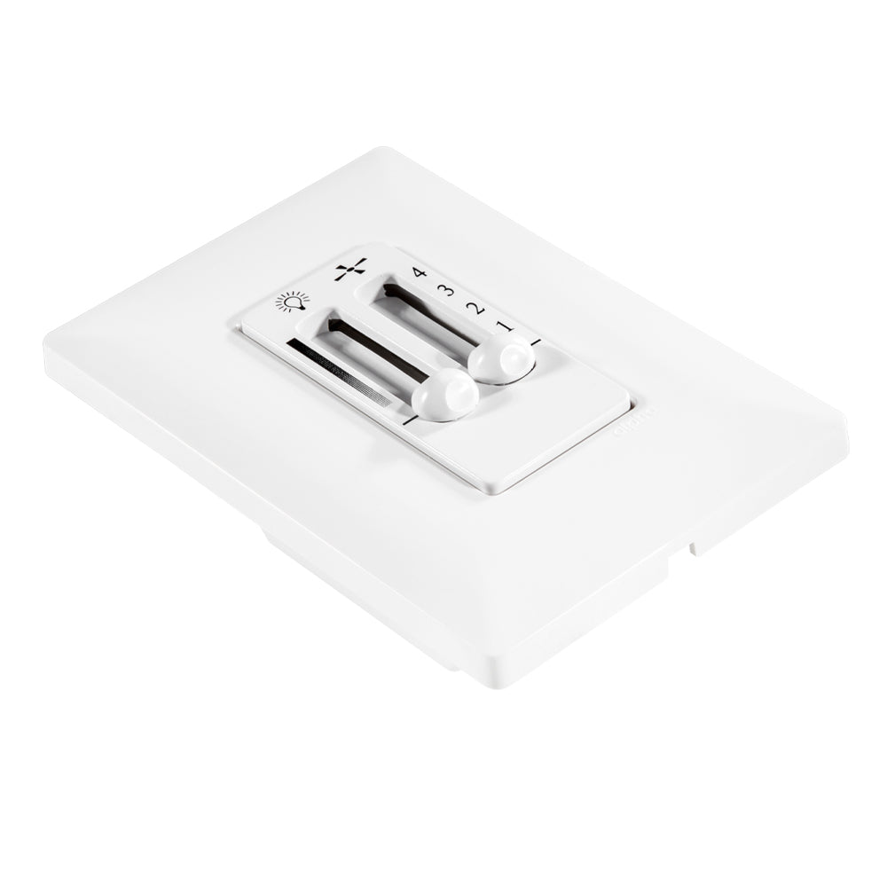 Estevez Control Dual Deslizable para Ventilador y Luz c/ Placa Alpha, Modelo E90332