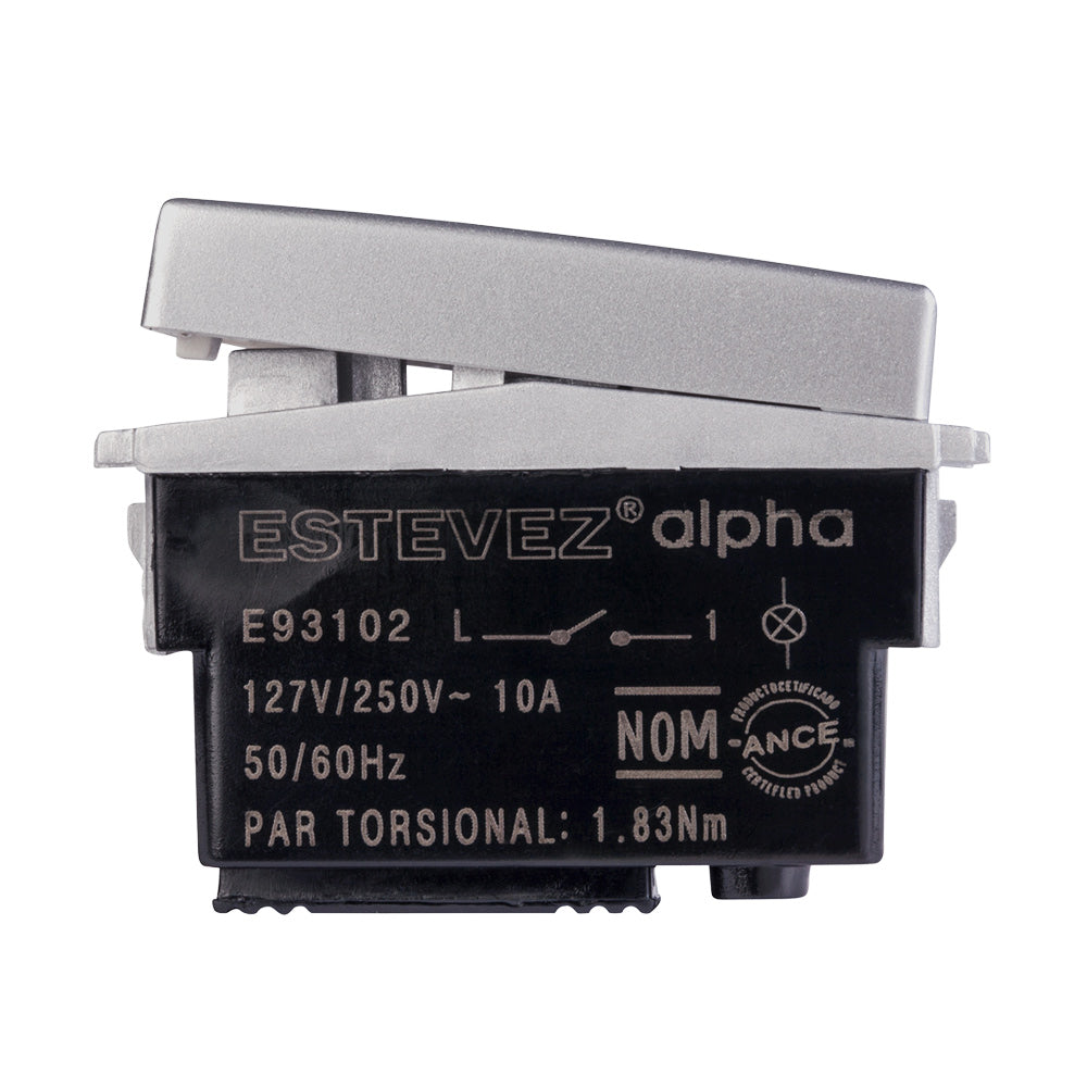Estevez Apagador Sencillo con Piloto LED Alpha, Modelo E90102