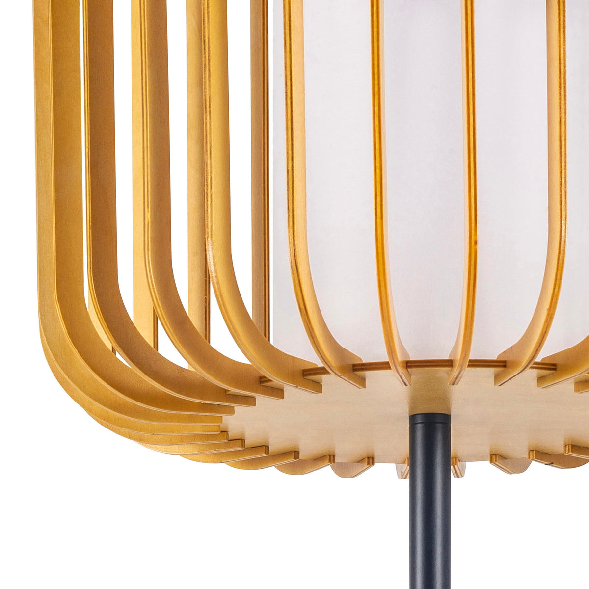 Estevez Luminario De Pie Viva Decorativo E26 Acero Madera Ø350 Mm, Modelo EDE-0201-NAT