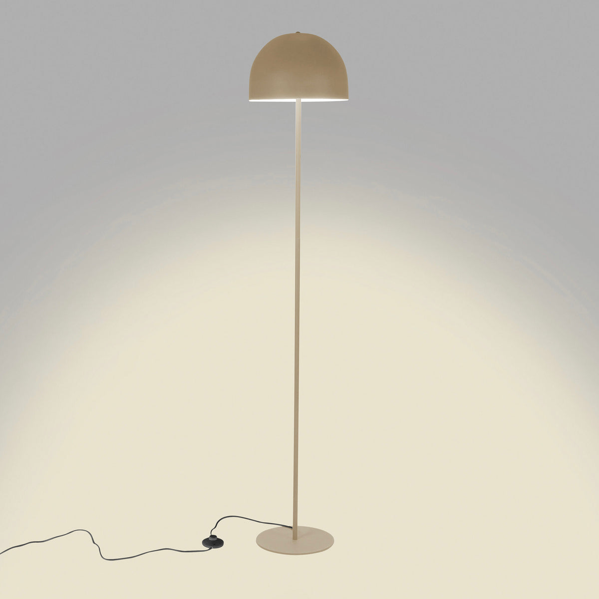 Estevez Luminario De Pie Fres Decorativo E26 Acero Ø300 Mm, Modelo EDE-0249-BEI