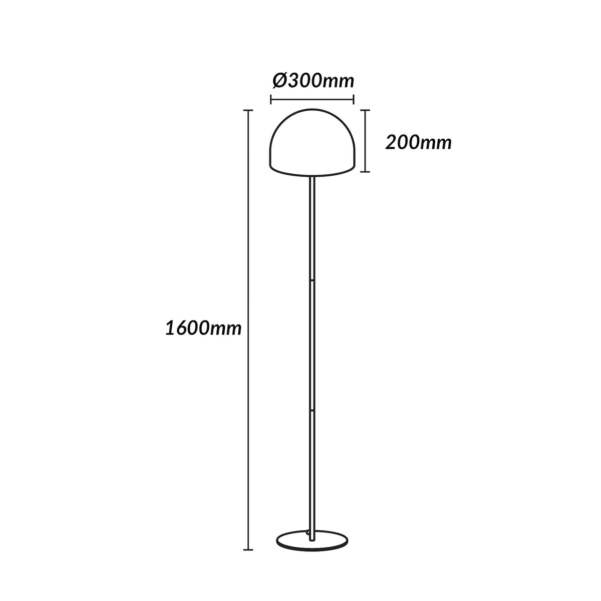 Estevez Luminario De Pie Fres Decorativo E26 Acero Ø300 Mm, Modelo EDE-0249-BEI