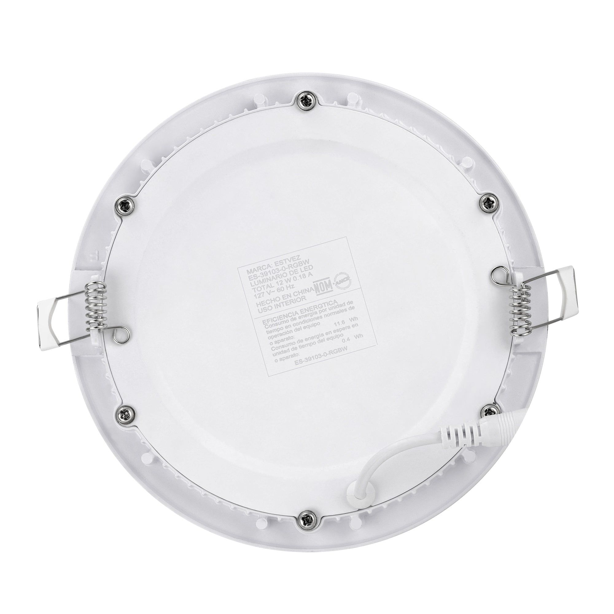 Estevez Panel LED Empotrable WiFi 12W RGBW Flat Smart, Modelo ES-39103-0-RGBW