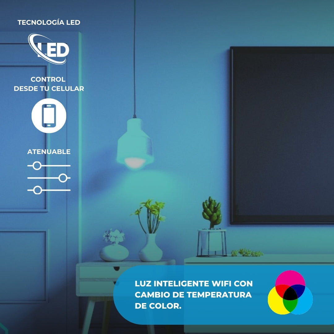 Estevez Foco LED 9W Base Estándar E26, Blanco Dinámico, Smart Alexa