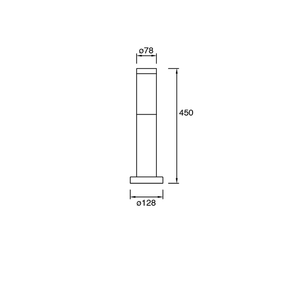  Luminario LED Estevez Baliza 23W Modelo ETX-0099-ANT para Exterior - Luzdecoo