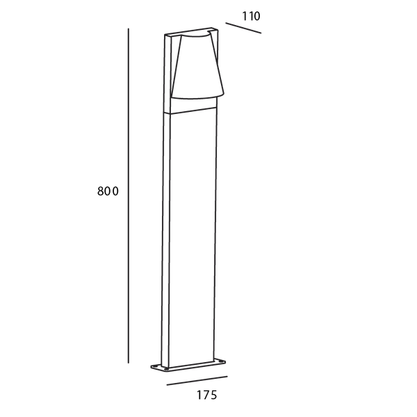  Estevez Luminario LED Tipo Baliza 8W ETX-0103-ANT - Iluminación Exterior Resistente - Luzdeco