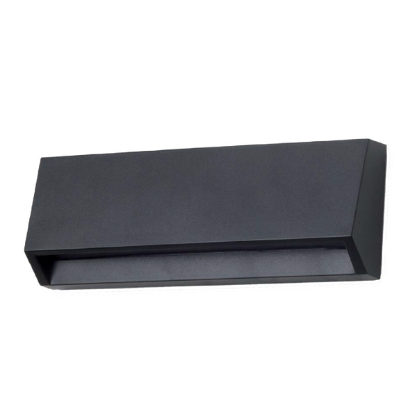 Luminario LED Estevez Negro 3W para Sobreponer en Muro Exterior | Apto Zonas Salinas | Incluye 3 Tapas | Modelo ETX-0130-NEG - Luzdeco