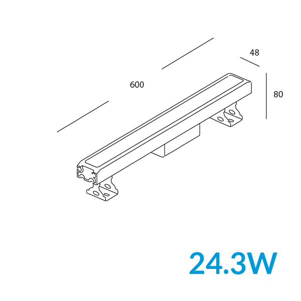 Estevez Luminario LED 24.3W 3000K Sobreponer Piso ETX-0160-ANT - Luz Cálida y Duradera- Luzdeco