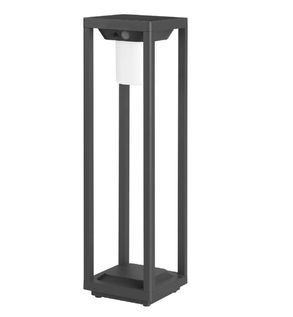 Estevez Luminario Solar LED Tipo Baliza 3W 3000K ETX-0176-ANT - Sensor y 24h Autonomía- Luzdeco