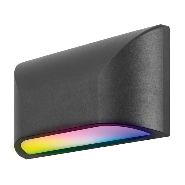 Estevez Luminario LED RGB 4W, de Sobreponer en Muro, Apto Exterior para Zonas Salinas, Modelo ETX-0514-ANT