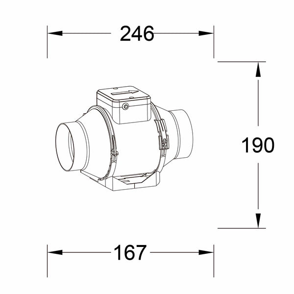 Estevez Extractor de Aire Centrífugo en Línea 4" (Modelo EVF-IC4) - Blower Silencioso y Potente - Luzdeco